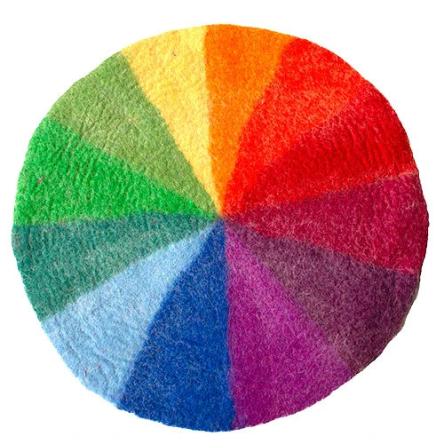 Felt Color Wheel Rainbow Mat and 36 Ball Set