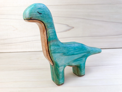 Large Wooden Brontosaurus Toy