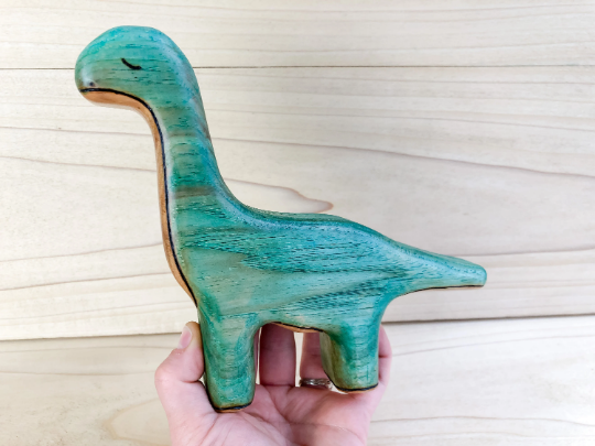 Large Wooden Brontosaurus Toy