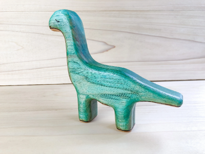 Large Wooden Brontosaurus Toy