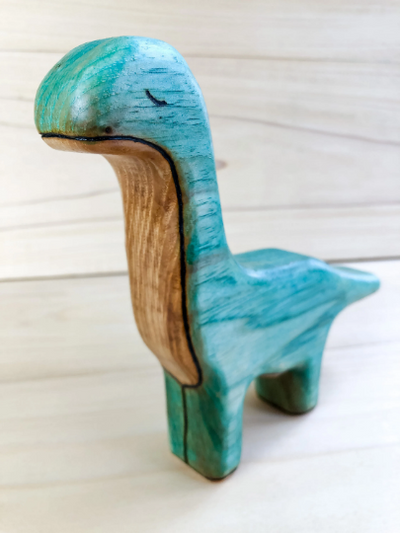 Large Wooden Brontosaurus Toy