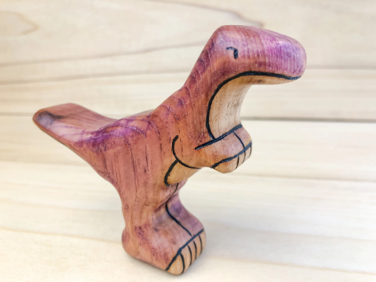 Wooden Velociraptor Toy