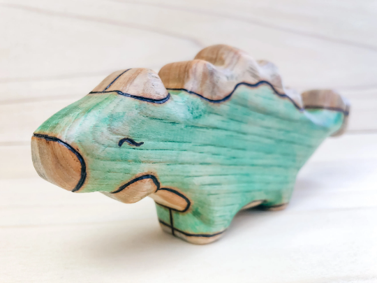 Wooden Ankylosaurus Toy