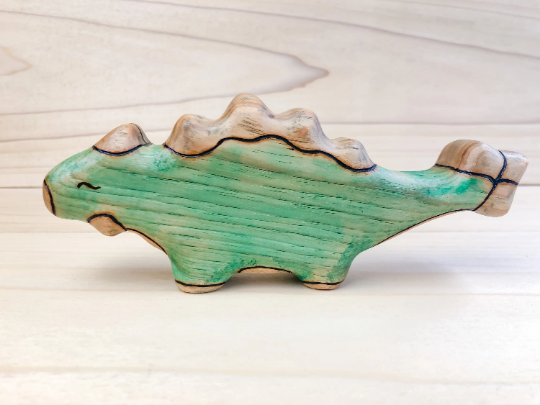 Wooden Ankylosaurus Toy