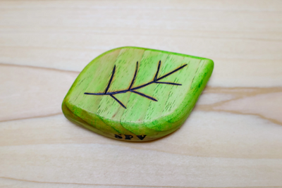 Wooden Green Leaf Toy