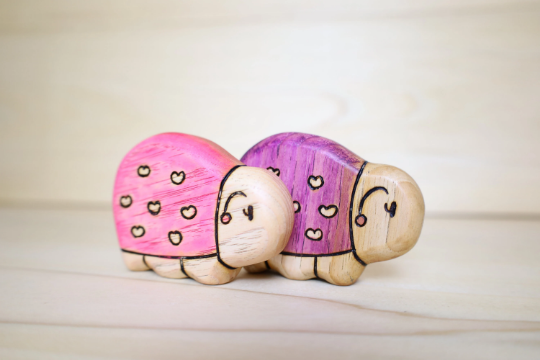 Wooden Lovebug Toy~ Pink Or Purple