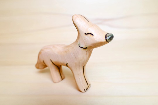 Wooden Arctic Fox Toy