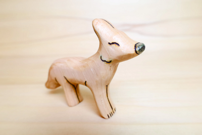 Wooden Arctic Fox Toy