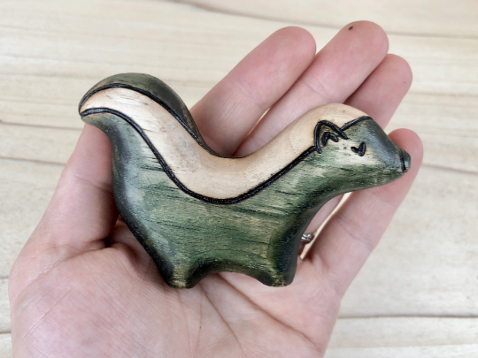 Wooden Skunk Toy