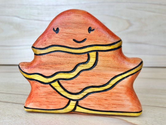 Wooden Chicken Of The Woods Mushroom Toy