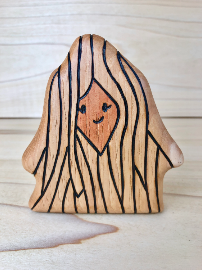 Wooden Lion's Mane Mushroom Toy