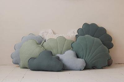 Linen “Eye of the Sea” Cloud Pillow