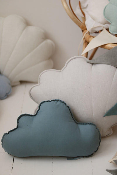 Linen “Eye of the Sea” Cloud Pillow