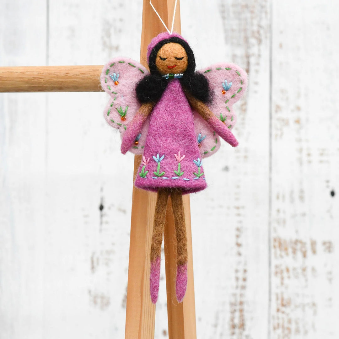 Felt Angel Fairy, Pink Dress