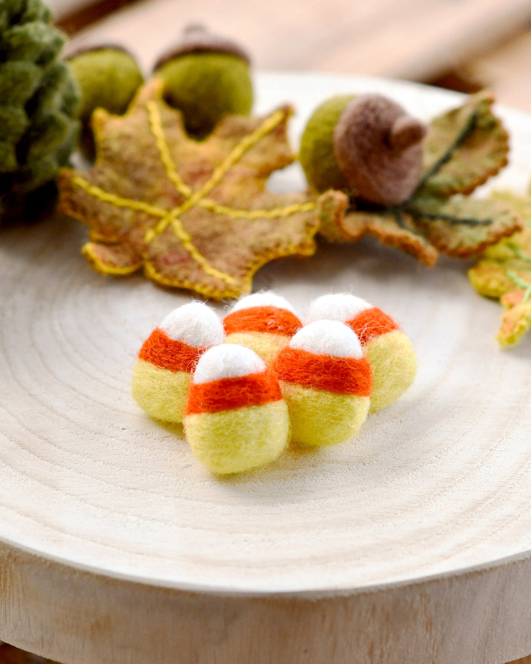Felt Halloween Candy Corn, Set of 5