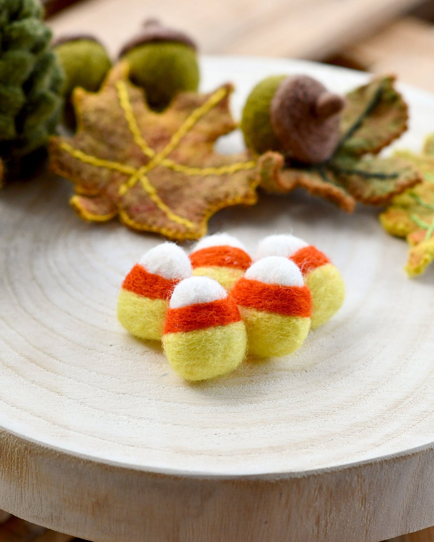 Pre-Order Felt Halloween Candy Corn, Set of 5 (Ships in September)