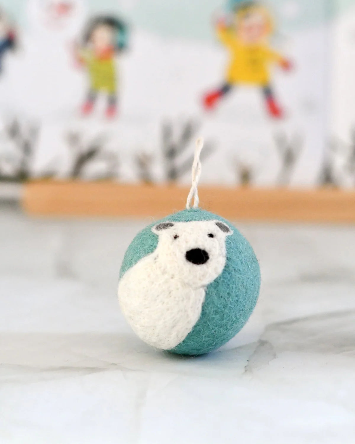 Felt Bauble Christmas Ornament, Polar Bear