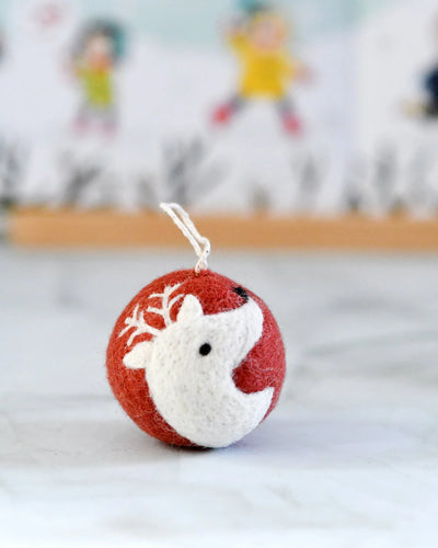 Felt Bauble Christmas Ornament, Reindeer