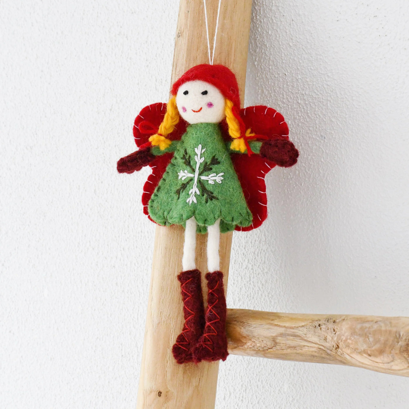 Felt Christmas Fairy, Green Dress