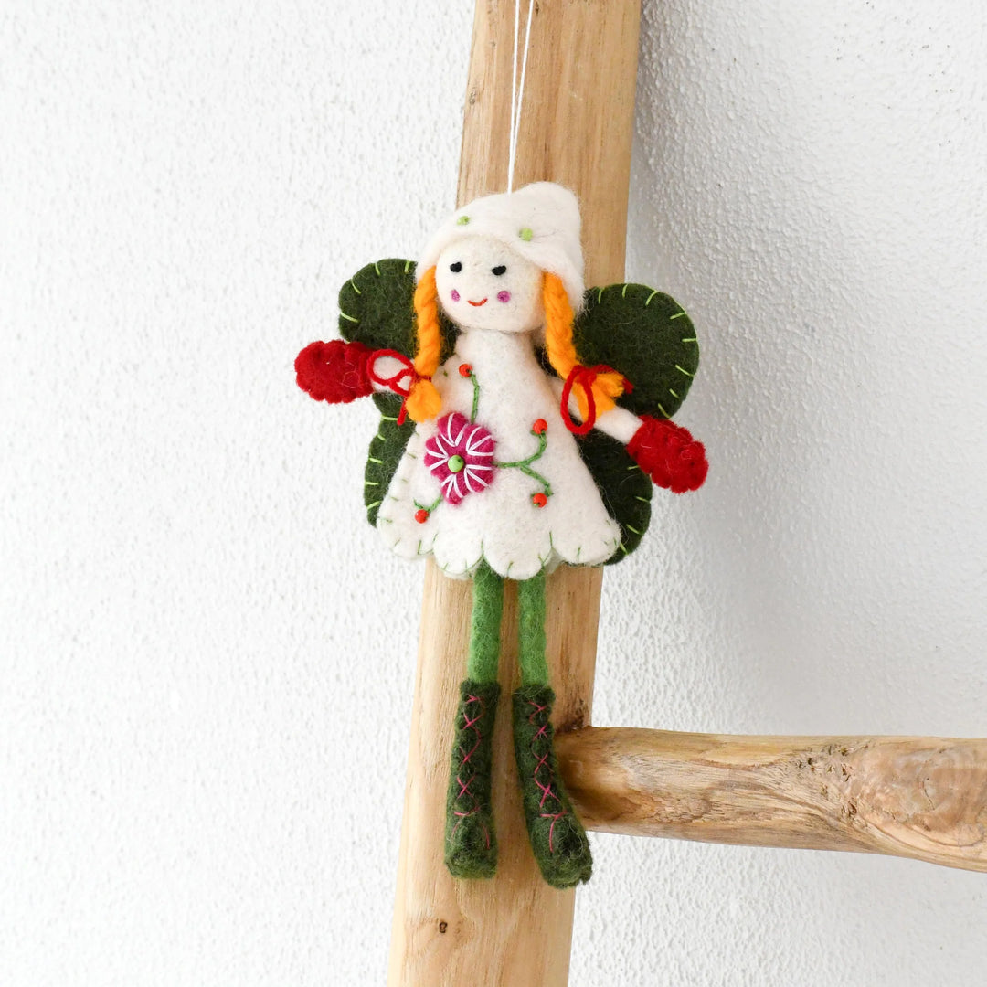 Felt Christmas Fairy, White Dress
