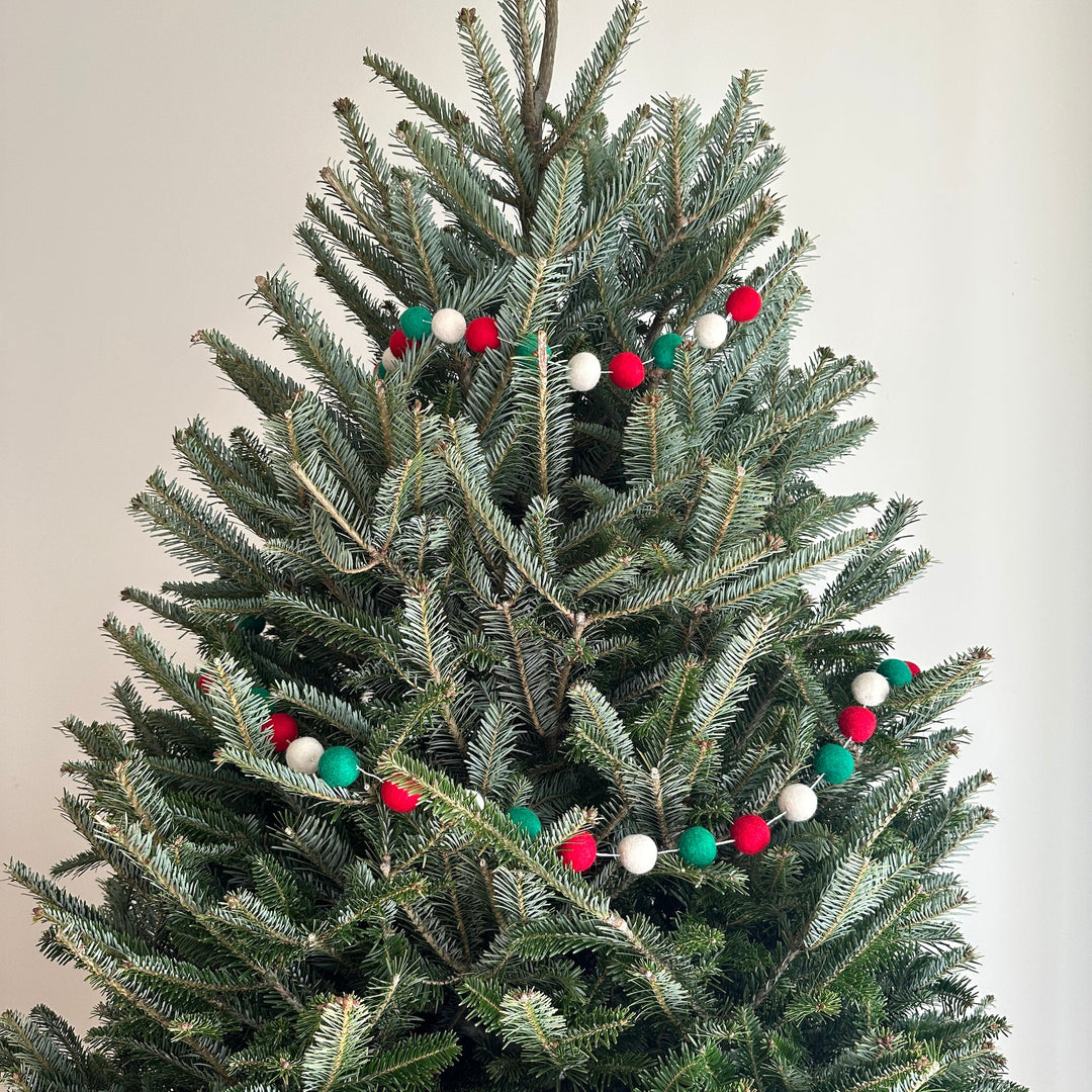 Felt Christmas Pompom Ball Garland
