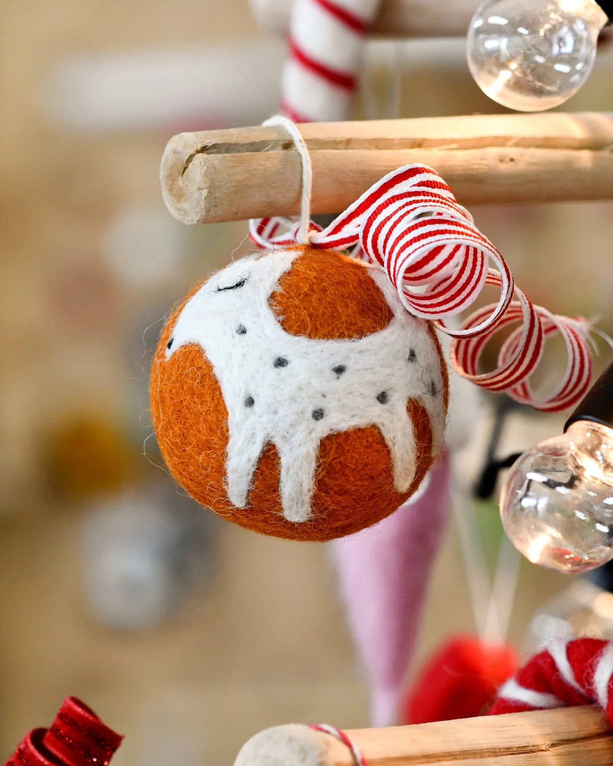 Felt Bauble Christmas Ornament, Deer