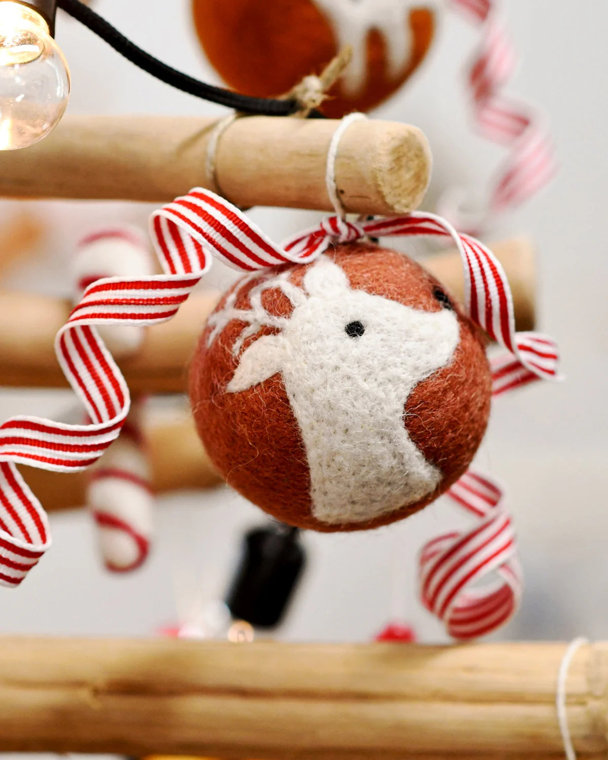 Felt Bauble Christmas Ornament, Reindeer