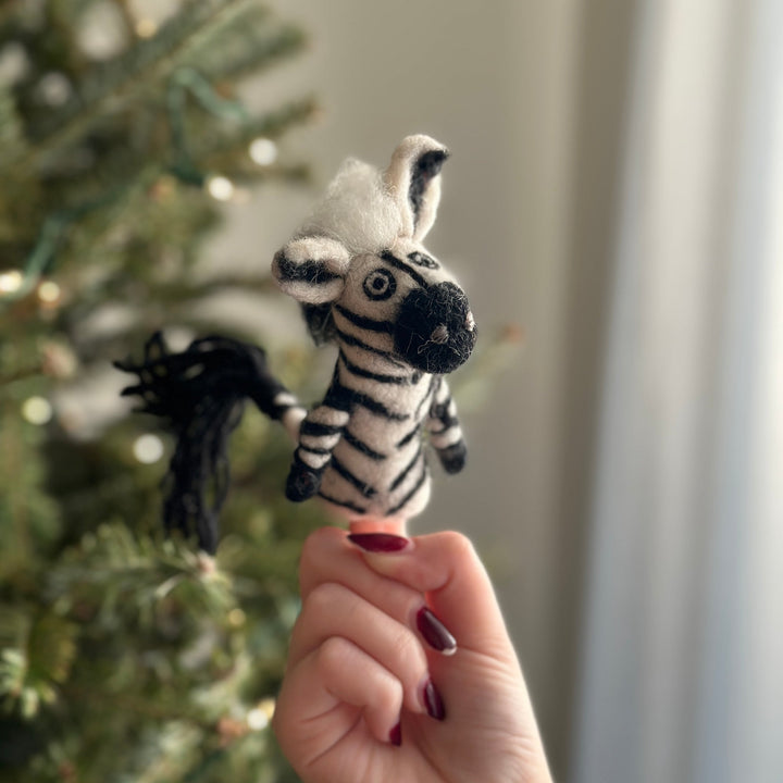 Felt Finger Puppets Set of 5 - Safari Animals