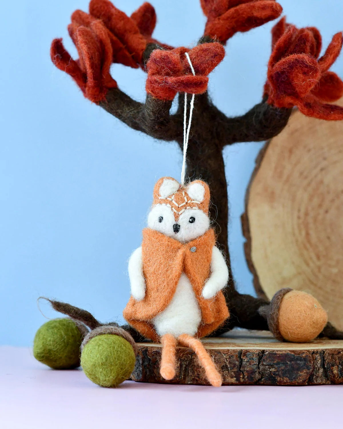 Felt Fox Doll Ornament