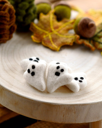 Pre-Order Felt Halloween Spooky Ghosts Loose Parts, Set of 5 (Ships in September)