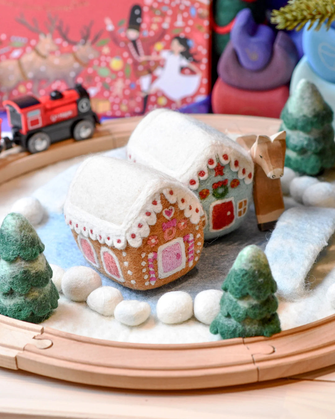Sale Felt Pink Gingerbread House