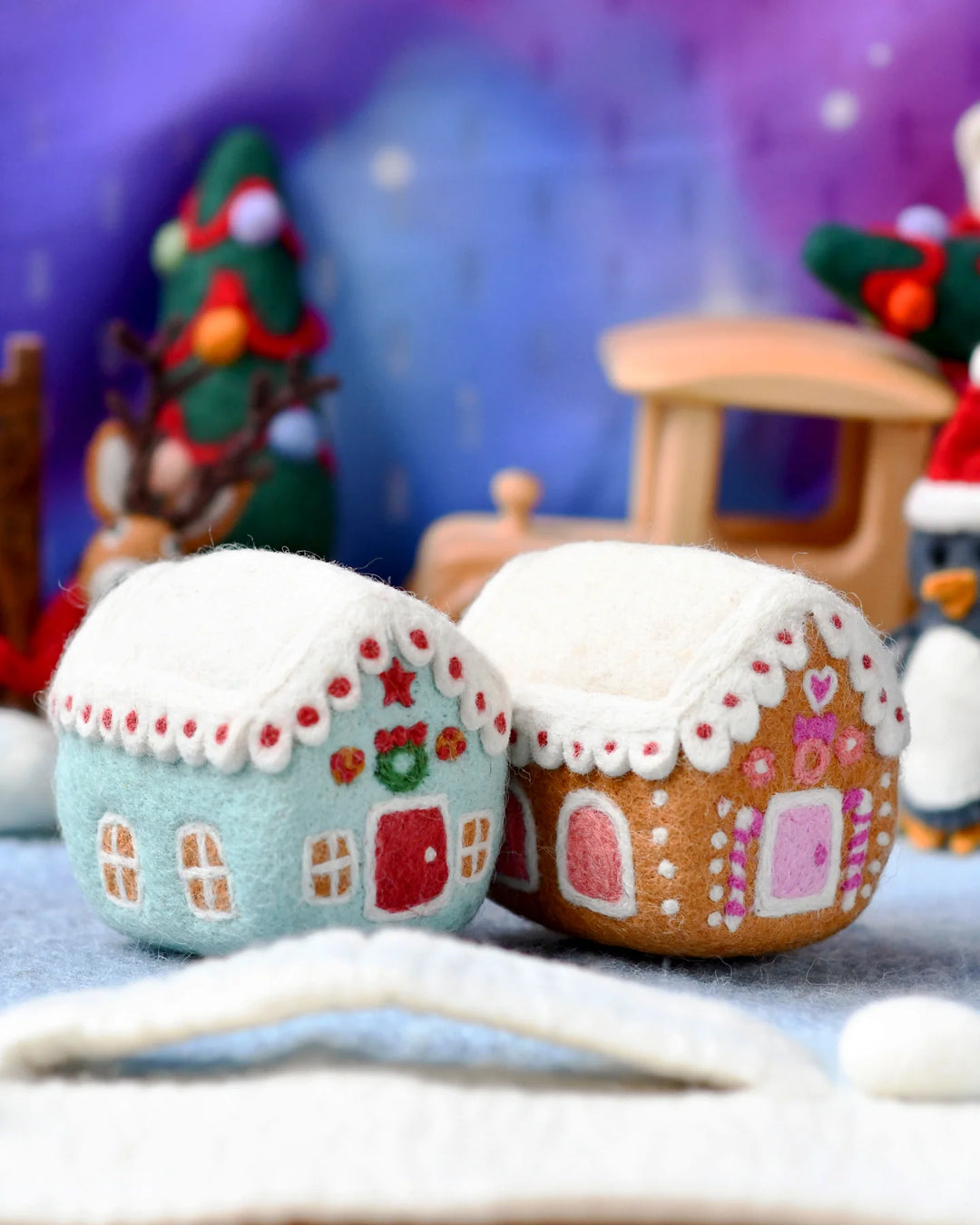 Sale Felt Blue Gingerbread House