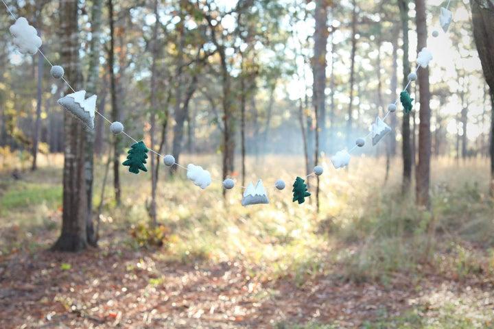 Felt Mountain &amp; Cloud Garland
