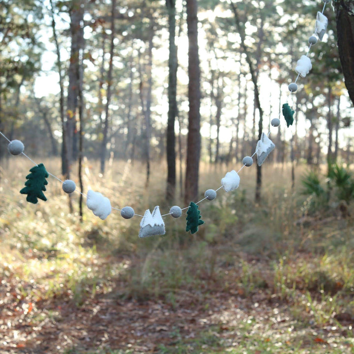 Felt Mountain &amp; Cloud Garland