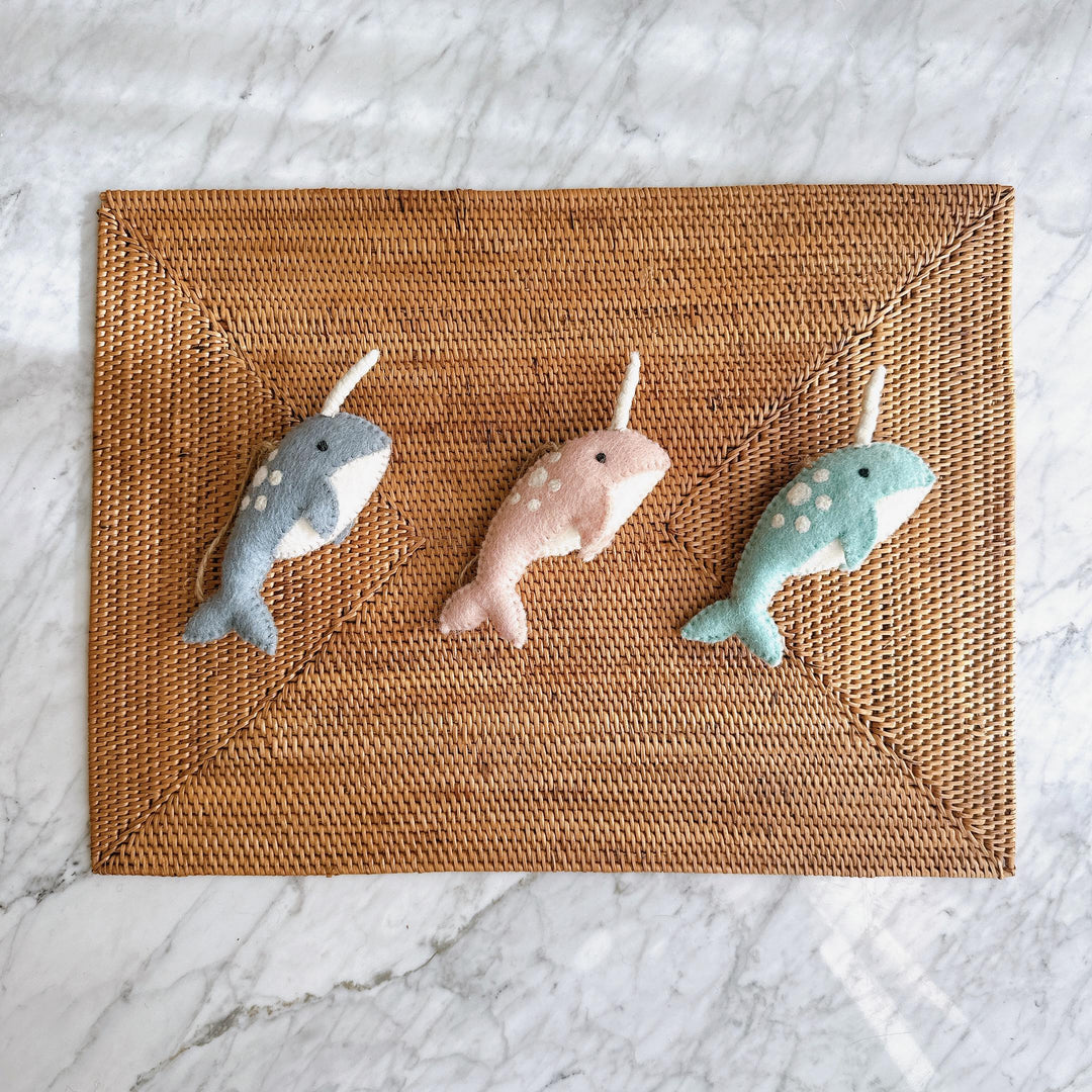 Felt Narwhal Ornament