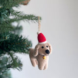 Felt Ornament - Dachshund Dog with Christmas Hat · view 4
