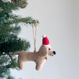 Felt Ornament - Dachshund Dog with Christmas Hat · view 5
