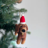 Felt Ornament - Dachshund Dog with Christmas Hat · view 6