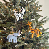 Felt Ornament - Giraffe, a wool felt ornament by Ganapati Crafts Co., needle-felted and hand-stitched in Nepal (view 3) · view 3