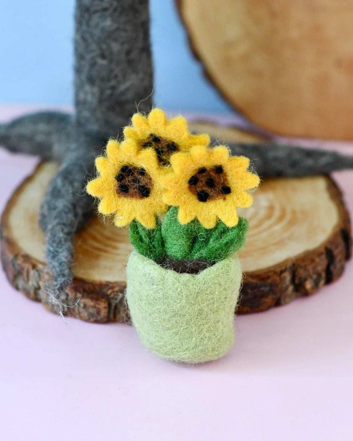 Felt Sunflower Pot