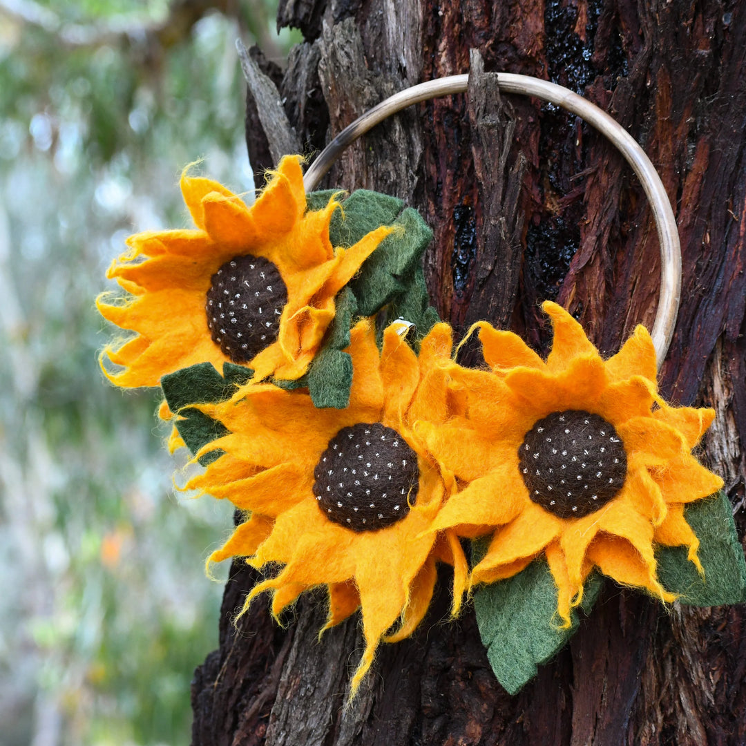 Sale Felt Sunflower Wreath