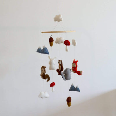 Felt Woodland Animal Baby Mobile