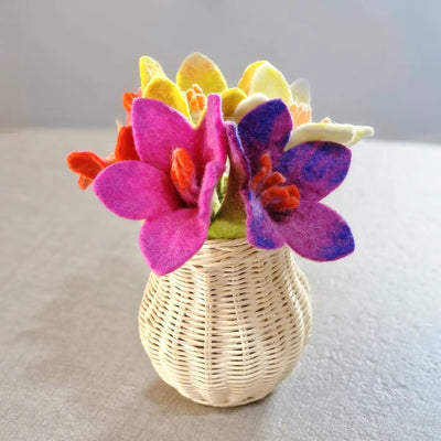 Pre-Order Felt Flowers, Set of 5 (Set A) (Ships in late February)