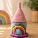 Felt rainbow tiny shimmer home for fairy-village small-world play · view 2