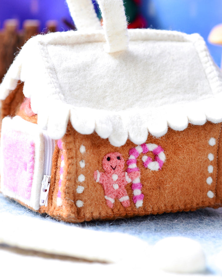 Sale Felt Pink Gingerbread House Bag