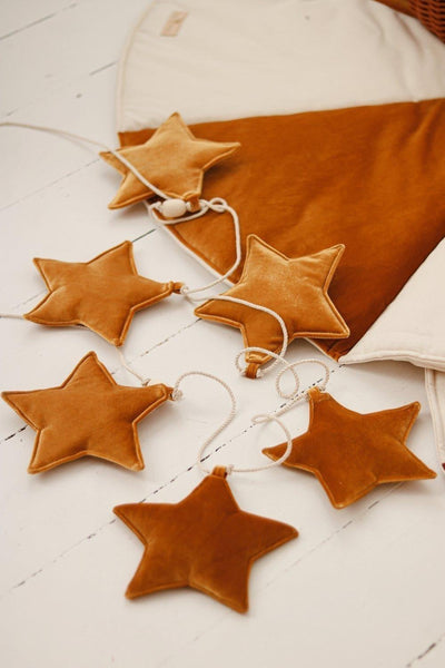 Velvet “Gold Dust” Garland with Stars