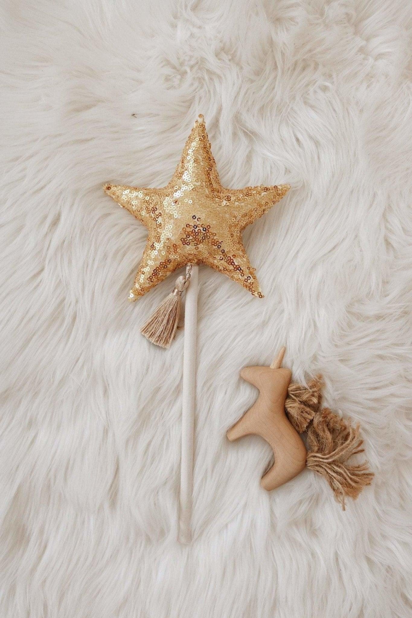 “Gold Sequins” Magic Wand