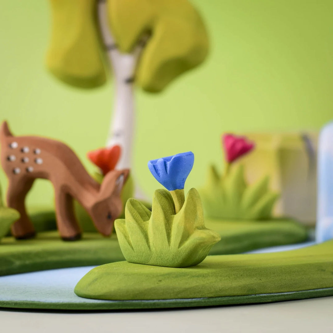 Bumbu Small Wooden Grass with Blue Flower