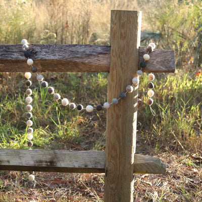Gray Felt Ball Garland