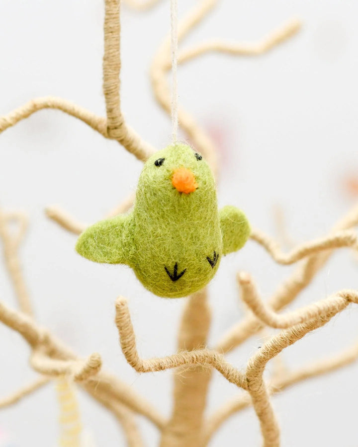 Felt Green Chick Ornament